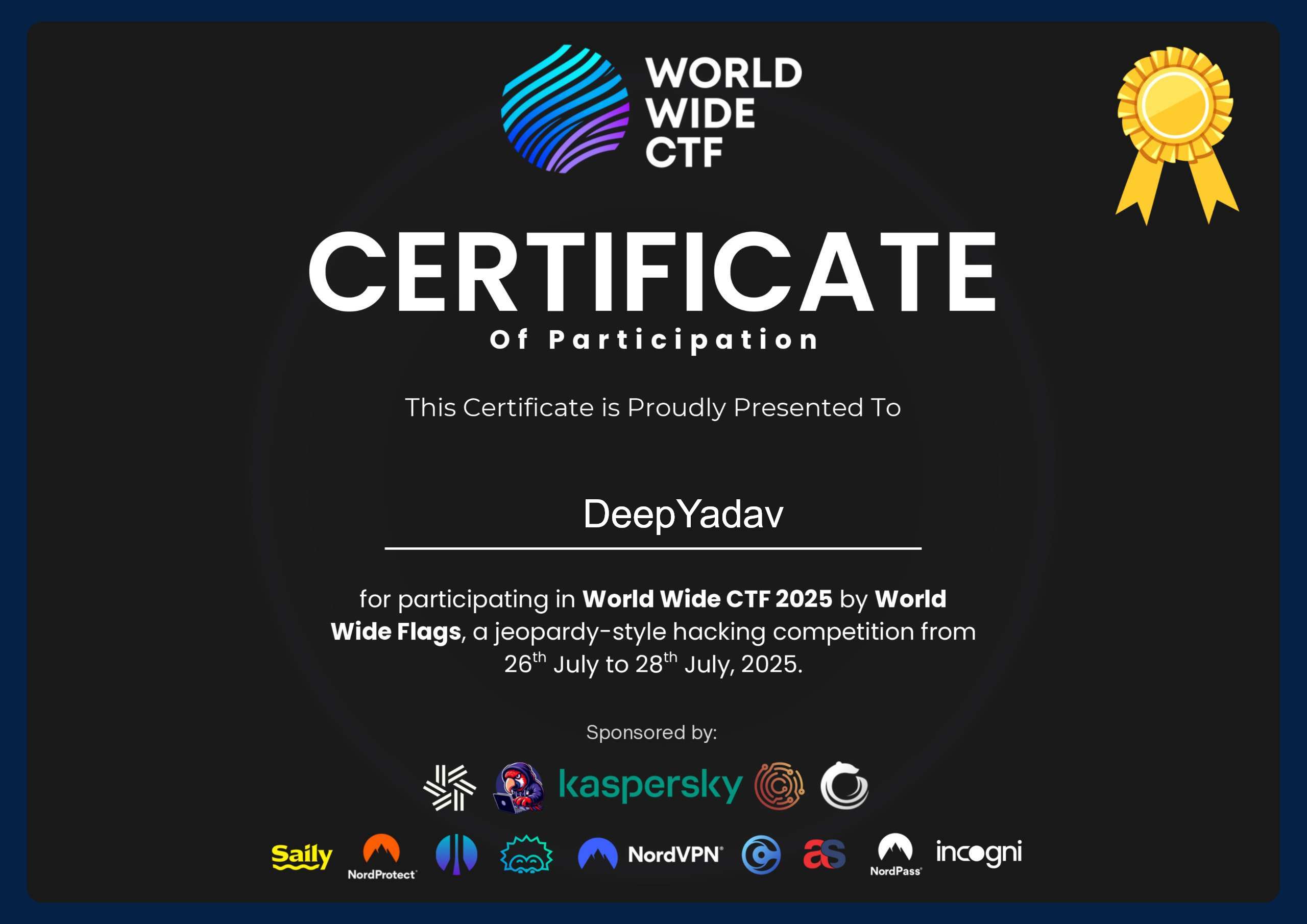 WWCTF Certificate