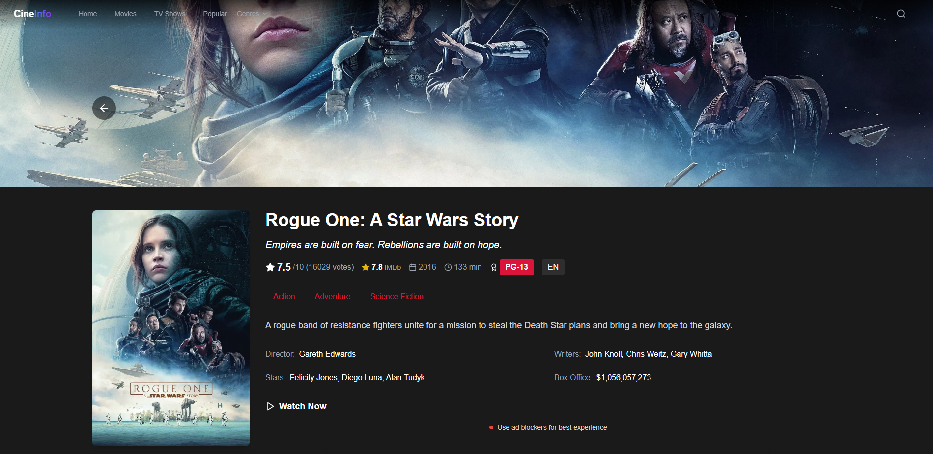 Movie Info Search Results