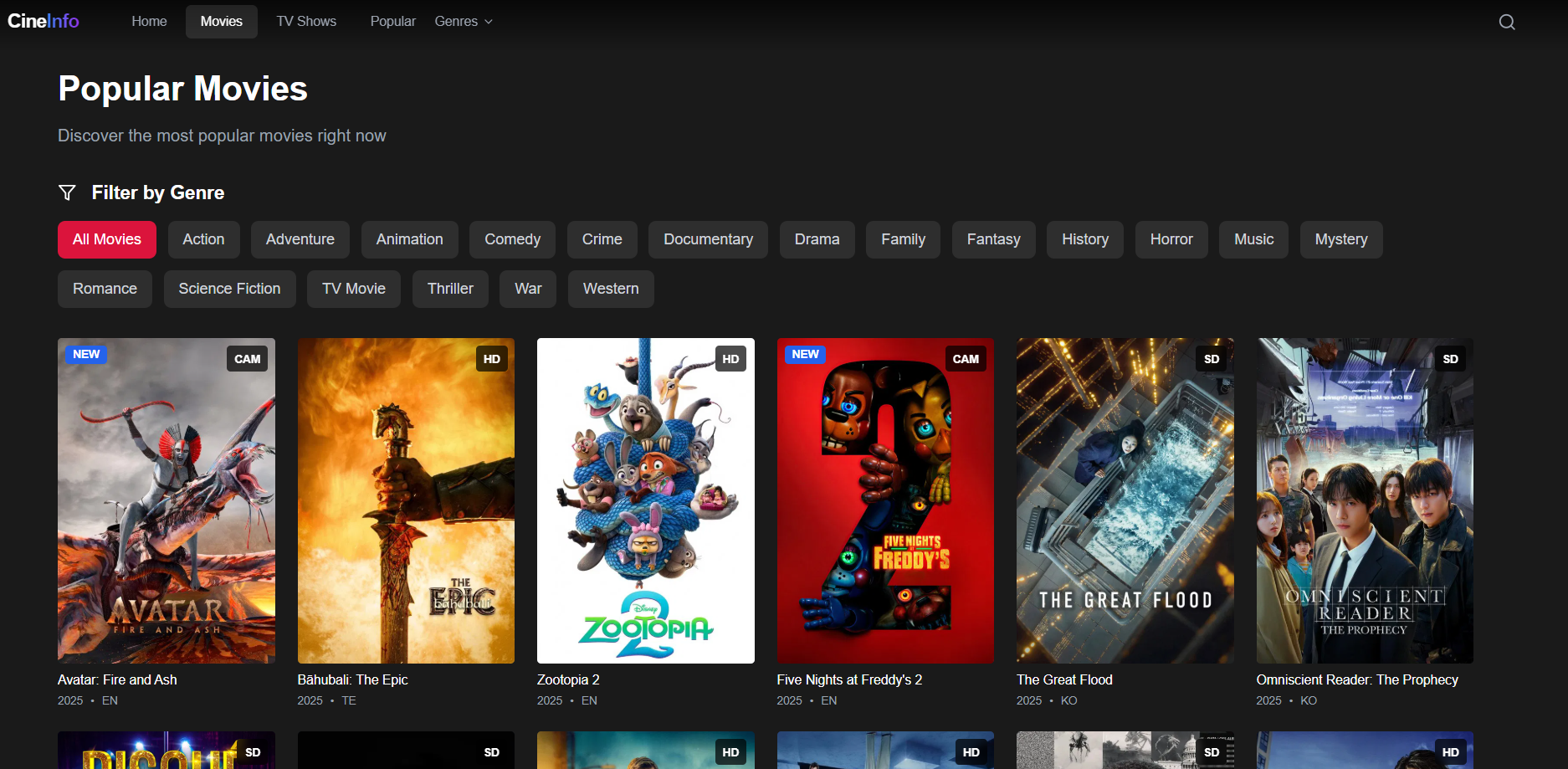 Movie Info Details View